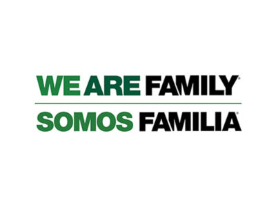 We Are Family, Somos Familia green and black logo